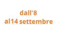 dall’8 al 14 settembre